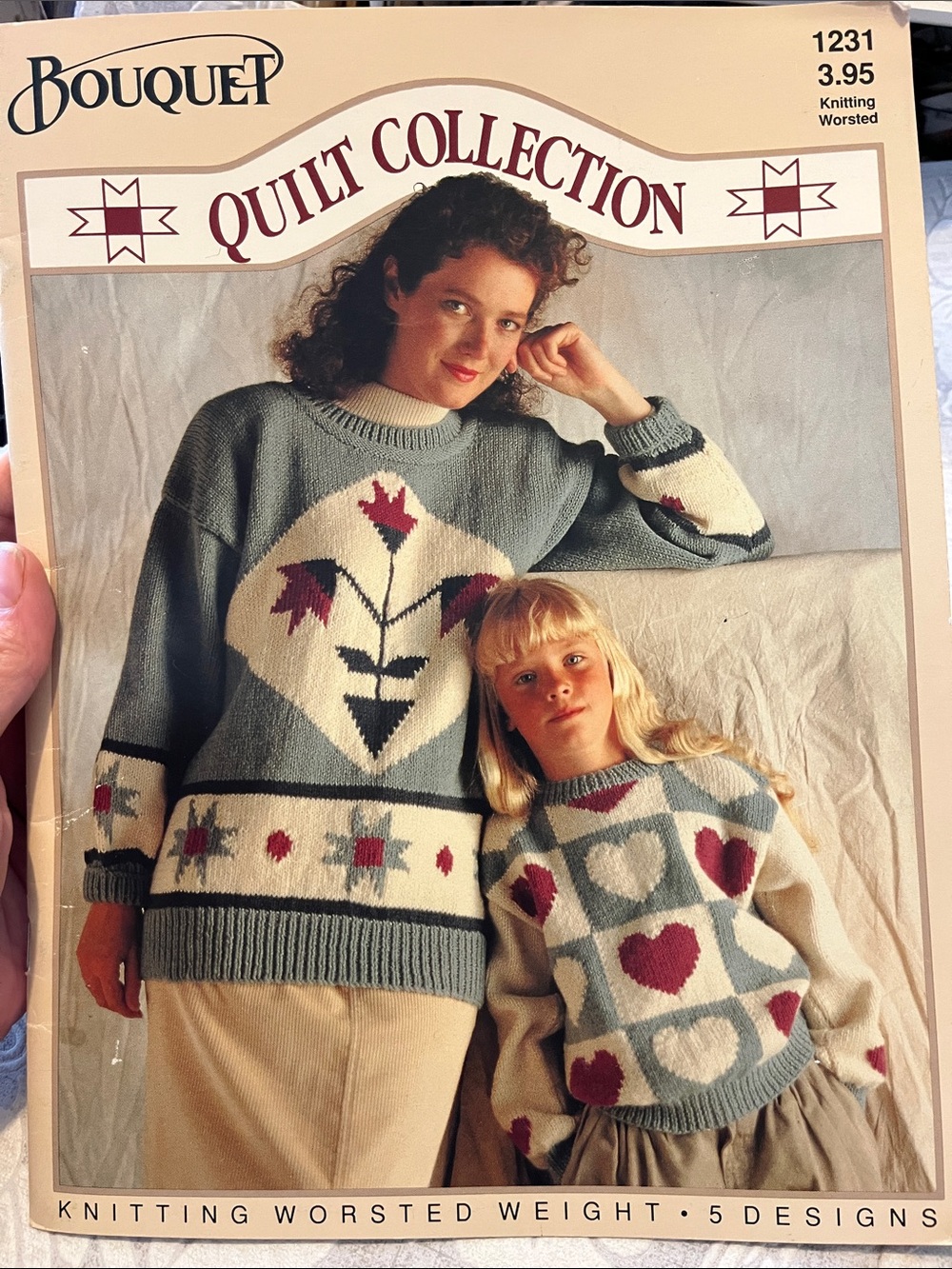 Bouquet Quilt Collection Knitting Worsted Weight pattern 1231
